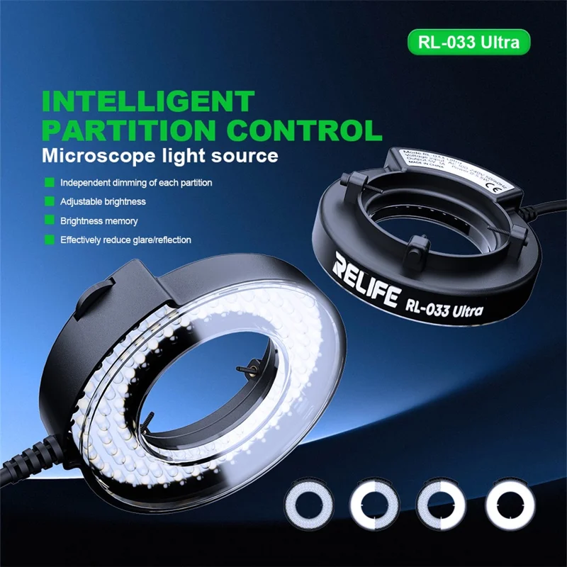 RELIFE RL-033 Ultra Intelligent Light Source for Microscope Dual Zone Control Adjustable Brightness with Memory Function