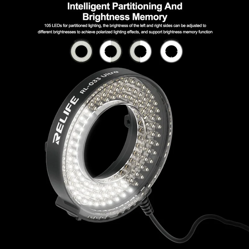 RELIFE RL-033 Ultra Intelligent Light Source for Microscope Dual Zone Control Adjustable Brightness with Memory Function