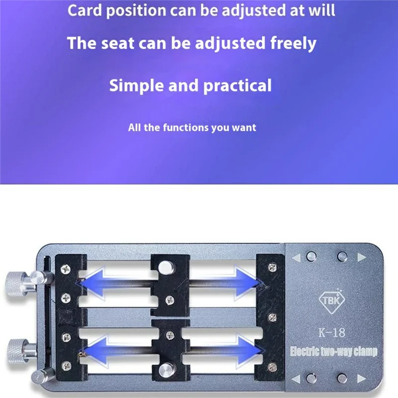 TBK K-18 Electric Clamp for PCB IC CPU Adjustable Position USB Charging Quick Clamping Fixture