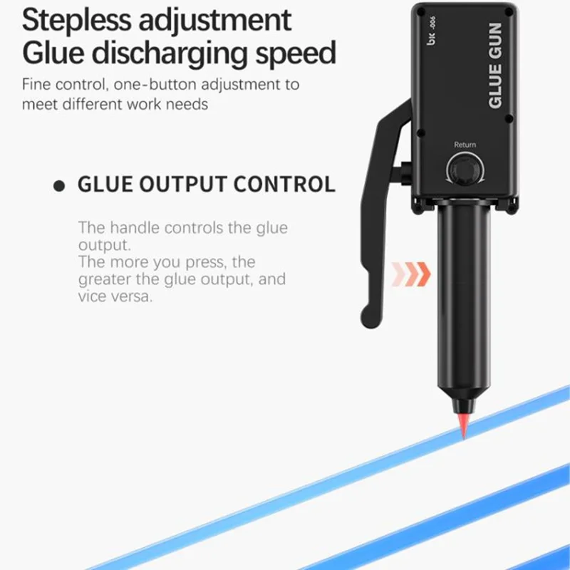 TBK006 Electric Glue Gun Adjustable Flow Rate Precision Control for All Fluid Adhesives
