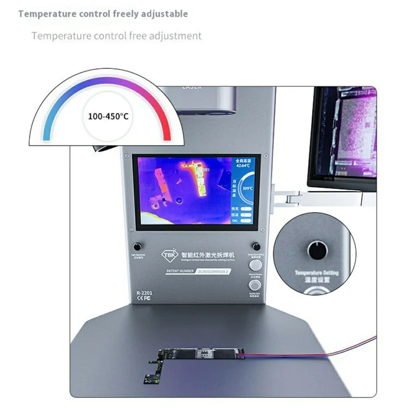 TBK R2201 Умная инфракрасная лазерная станция для демонтажа печатных плат с высокой точностью для удаления чипов - Евро вилка