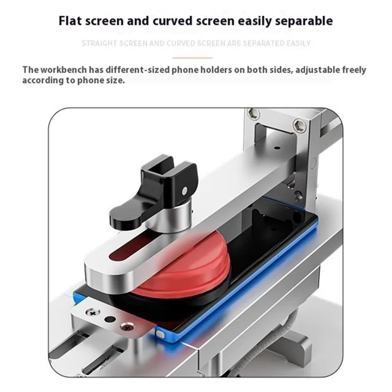 TBK 988C Curved Screen Separation Machine Dual Pump Rotatable 7 Inch Platform Screen Separator - EU Plug