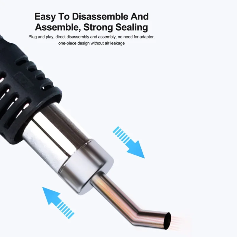 RELIFE 858 Series Beveled Nozzle Hot Air Gun BGA Rework Station Replacement Curved Nozzle - 4mm