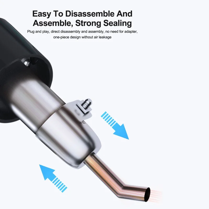 RELIFE 857 Série Buse de pistolet à air chaud à 45 degrés en acier inoxydable courbée - 4 mm