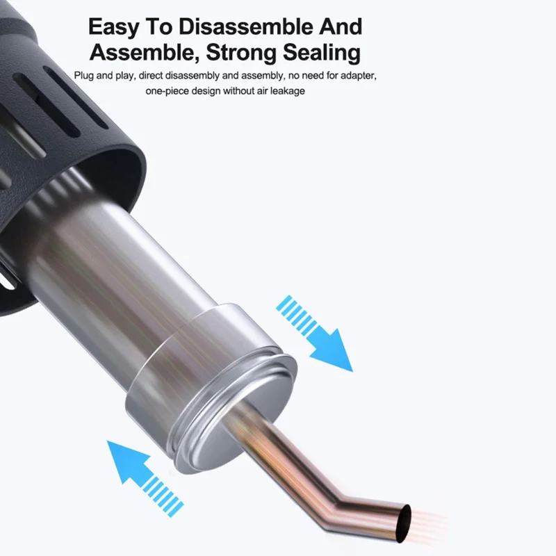RELIFE 861 Series Curved Nozzle 45 Degree Oblique Stainless Steel Hot Air Rework Station Nozzles - 4mm