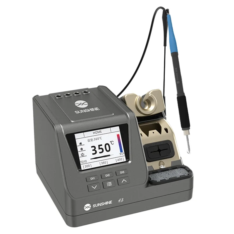 SUNSHINE H3 210 Smart Soldering Station Rapid Heating Automatic Sleep PCB Chip Repair Soldering Machine - EU Plug