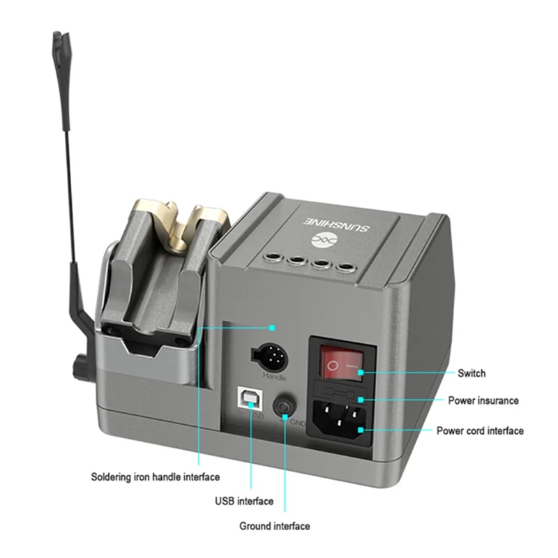 SUNSHINE H3 210 Smart Soldering Station Rapid Heating Automatic Sleep PCB Chip Repair Soldering Machine - EU Plug