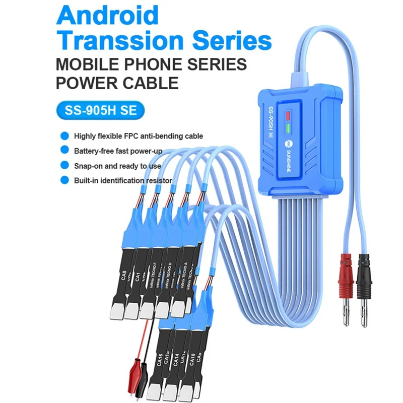 SUNSHINE SS-905H For Android Series Boot Power Cable Battery Start Test Line