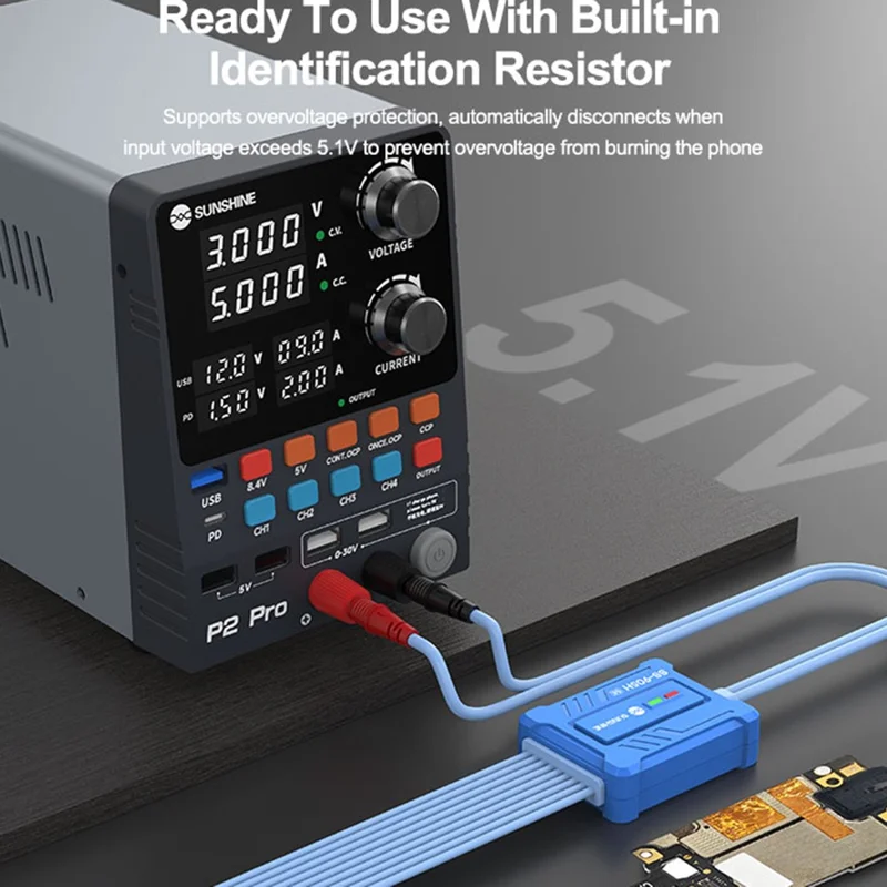 SUNSHINE SS-905H For Android Series Boot Power Cable Battery Start Test Line