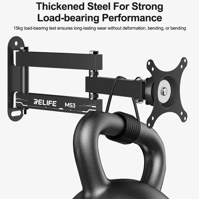 RELIFE MS3 Rotating Monitor Mount for 14 - 27 inch Monitor Wall Mount Swivel Stand Tool