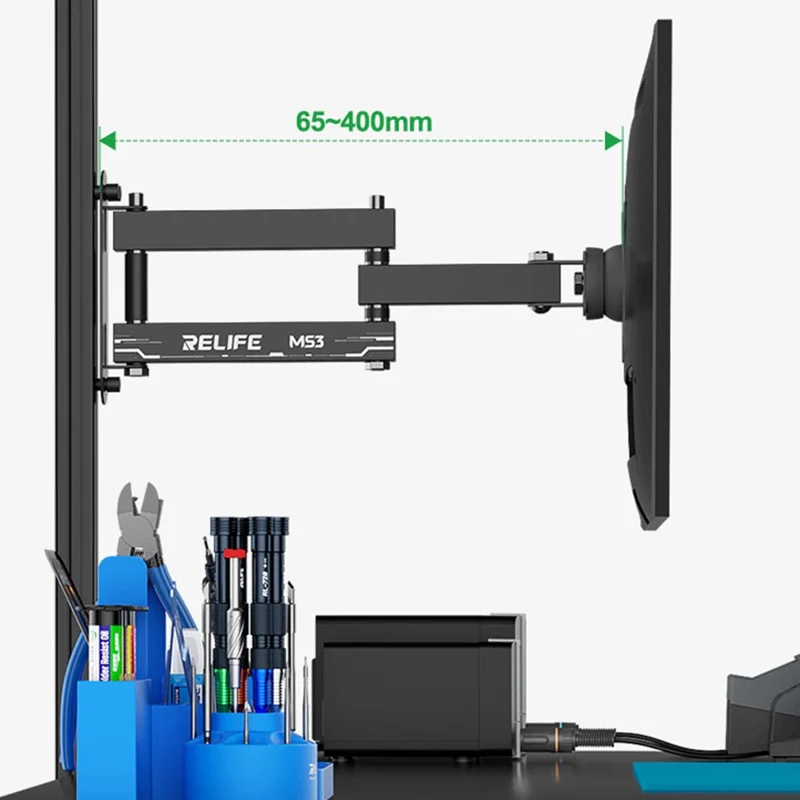 RELIFE MS3 Rotating Monitor Mount for 14 - 27 inch Monitor Wall Mount Swivel Stand Tool