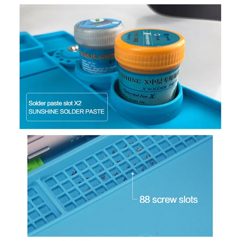 SUNSHINE SS-004E Multi-Functional Repair Station Insulation Silicone Pad Maintenance Platform with Magnetic