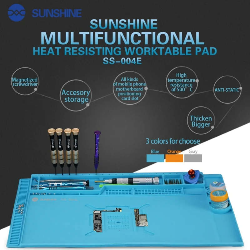 SUNSHINE SS-004E Multi-Functional Repair Station Insulation Silicone Pad Maintenance Platform with Magnetic