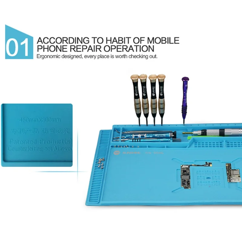 SUNSHINE SS-004E Multi-Functional Repair Station Insulation Silicone Pad Maintenance Platform with Magnetic