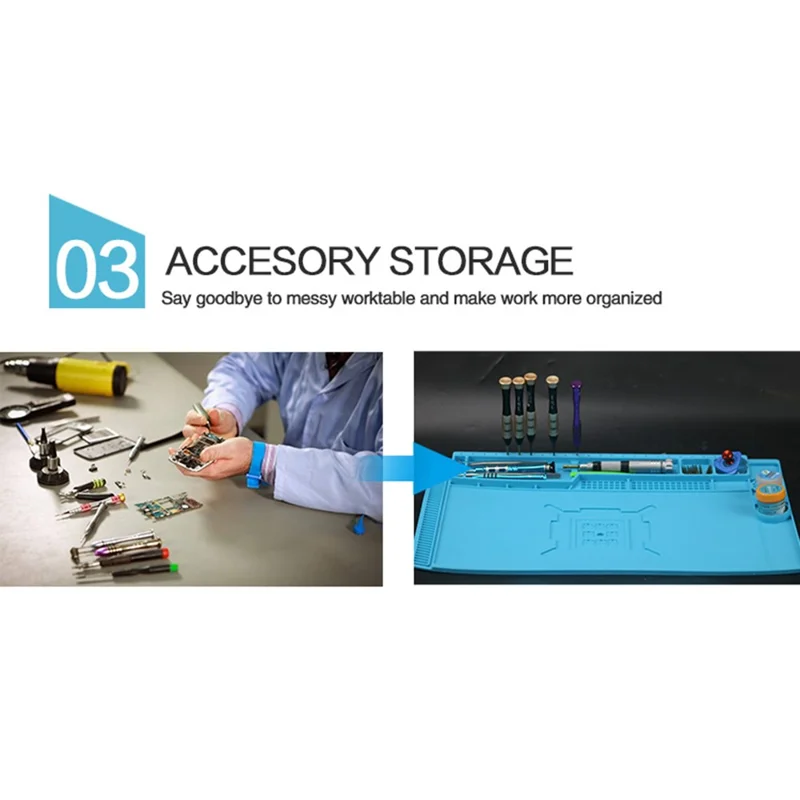 SUNSHINE SS-004E Multi-Functional Repair Station Insulation Silicone Pad Maintenance Platform with Magnetic