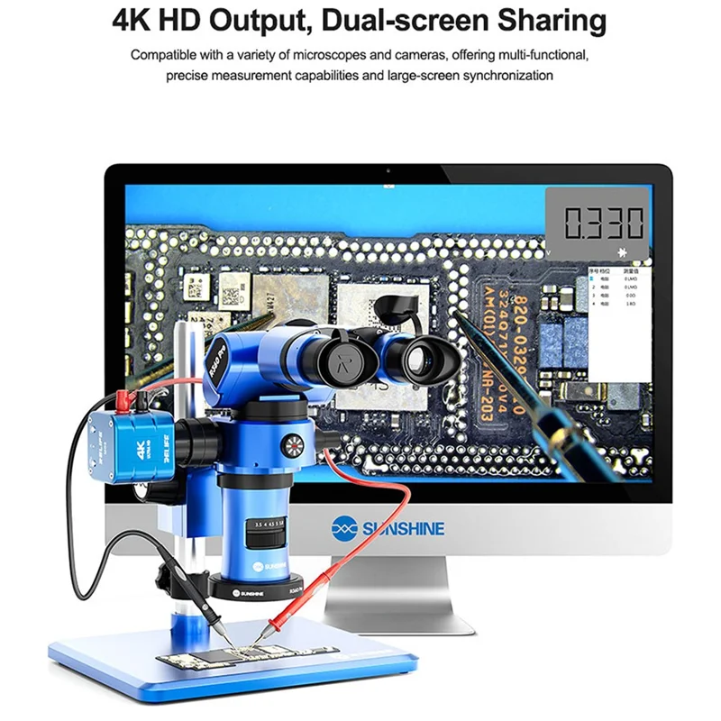 SUNSHINE R360 Pro Mikroskop stereoobrotowe 0,7-5,8X Mikroskop do naprawy elektroniki