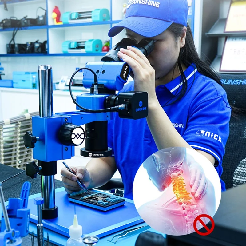 SUNSHINE R360 Pro Mikroskop stereoobrotowe 0,7-5,8X Mikroskop do naprawy elektroniki