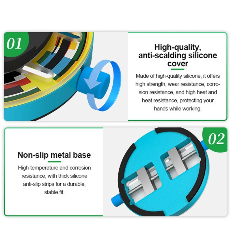 RELIFE RL-601Q Rotating Damping Tempered Glass Motherboard Repair Fixture