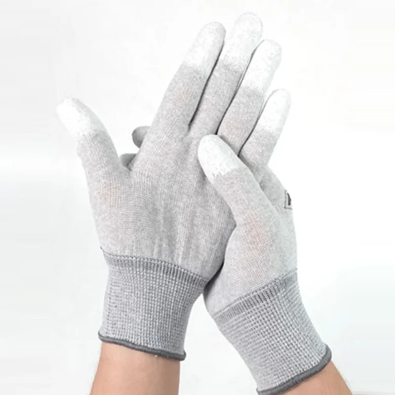 RELIFE RL-063 1 Pair Anti Static Gloves PU Coated Fingertips Electronic Assembly Mittens