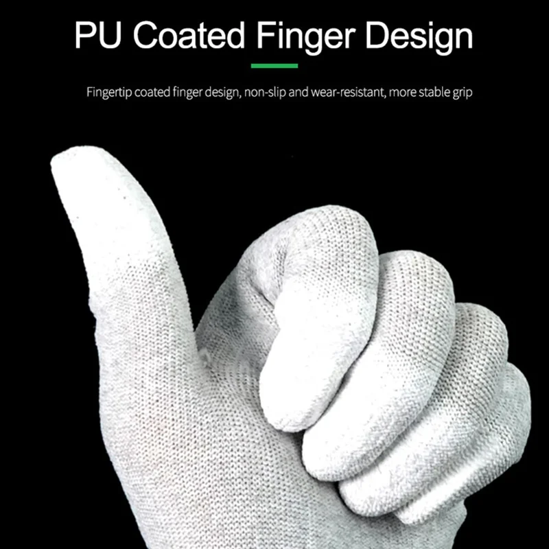 RELIFE RL-063 1 Pair Anti Static Gloves PU Coated Fingertips Electronic Assembly Mittens