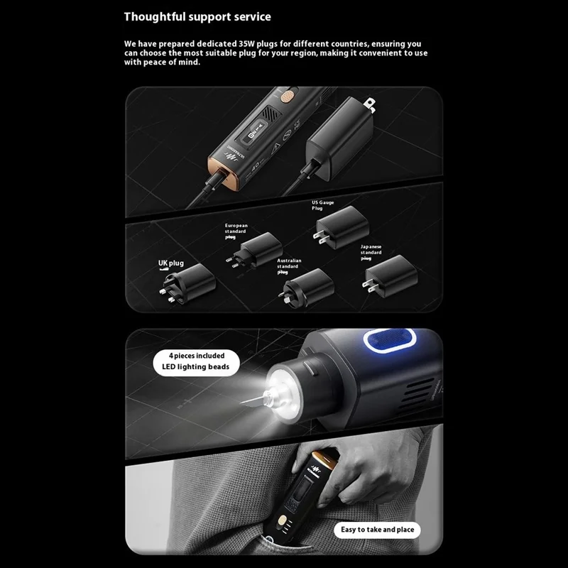 JAKEMY JM-Y10 Pro Wired Ultrasonic Cutting Knife Tool Auto Frequency Tracking for 3D Printing / Metal Polishing / Rust Removal - US Plug