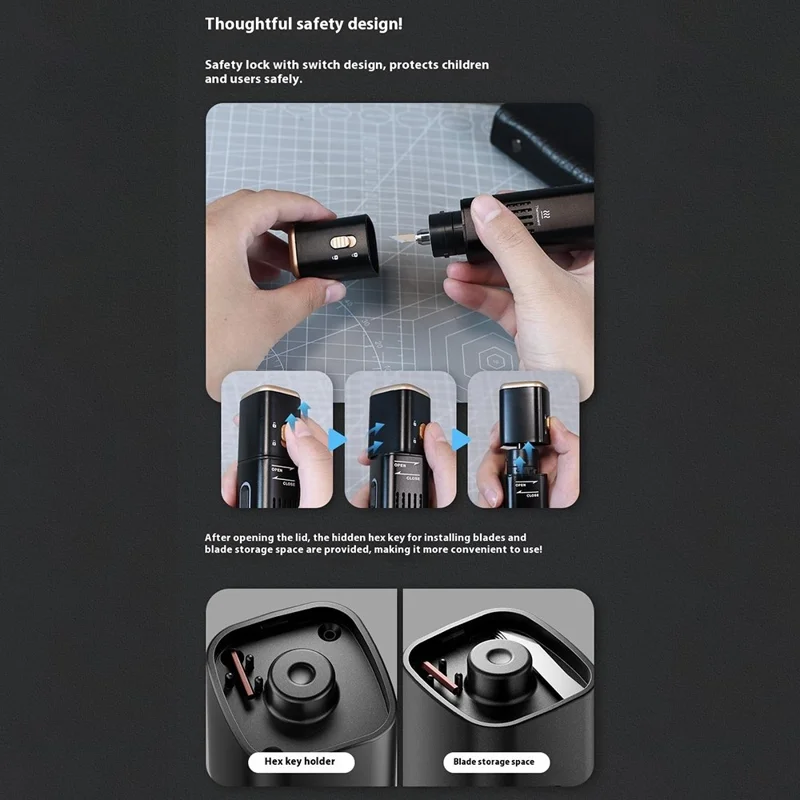 JAKEMY JM-Y10 Pro Wired Ultrasonic Cutting Knife Tool Auto Frequency Tracking for 3D Printing / Metal Polishing / Rust Removal - UK Plug