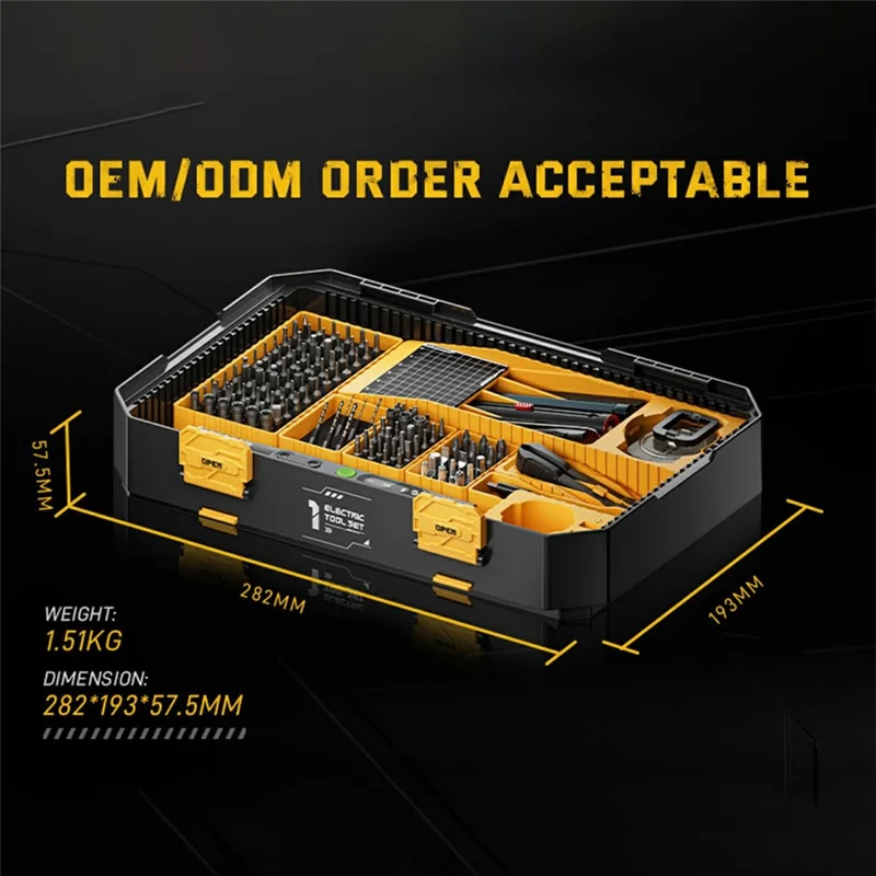 JAKEMY JM-8198 135 in 1 Multi-Function Repair Tool Kit Set Electric Screwdriver with 117Pcs Bits