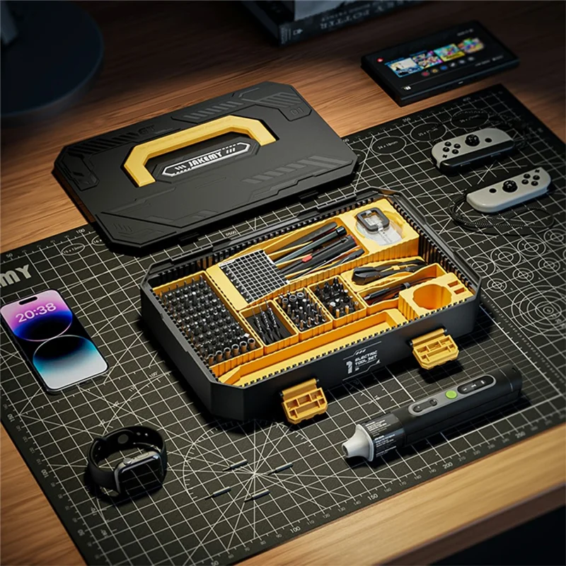 JAKEMY JM-8198 135 in 1 Multi-Function Repair Tool Kit Set Electric Screwdriver with 117Pcs Bits