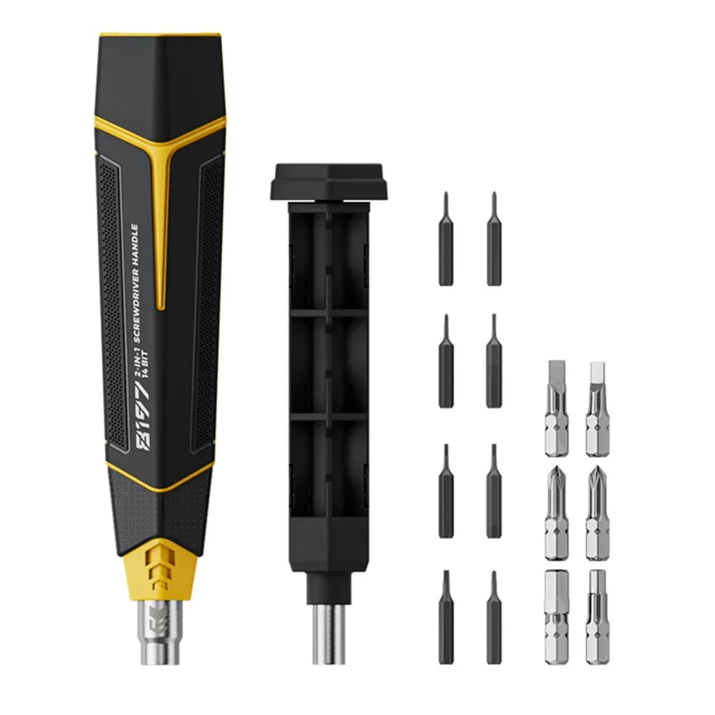 JAKEMY JM-8197 16 in 1 Manual Screwdriver Set Precision Tool Kit with 14Pcs Bits and Anti Slip Handle