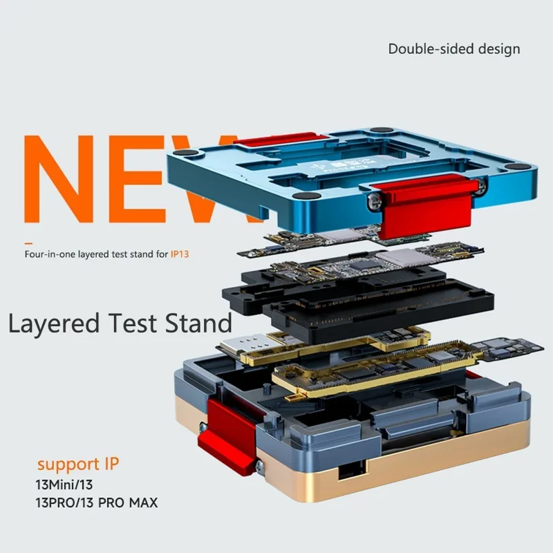 XZZ iSocket FIX-13 Motherboard Tester Fixture For iPhone 13 Pro Max / 13 Pro / 13 / 13 mini , Mainboard Layered Test Tool