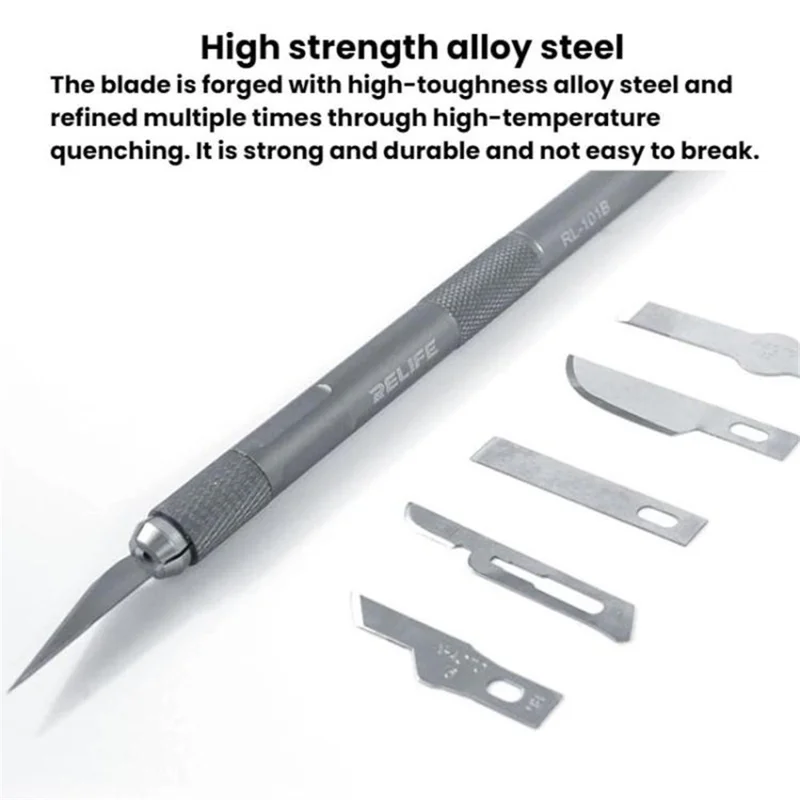 RELIFE RL-101B 8 in 1 CPU Knife Set Motherboard IC Repair Blade Phone Maintenance Tools