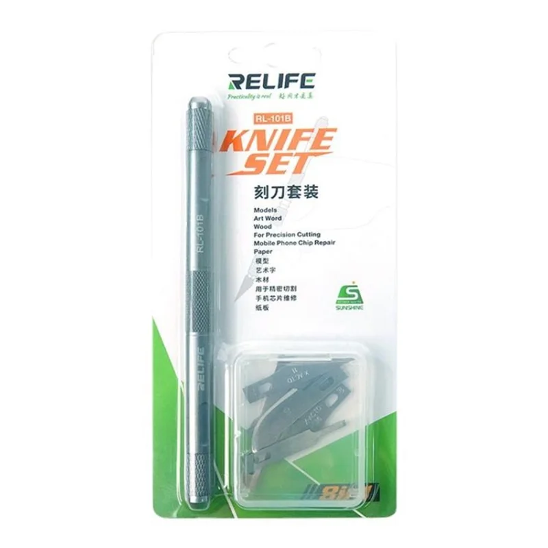 RELIFE RL-101B 8 in 1 CPU Knife Set Motherboard IC Repair Blade Phone Maintenance Tools