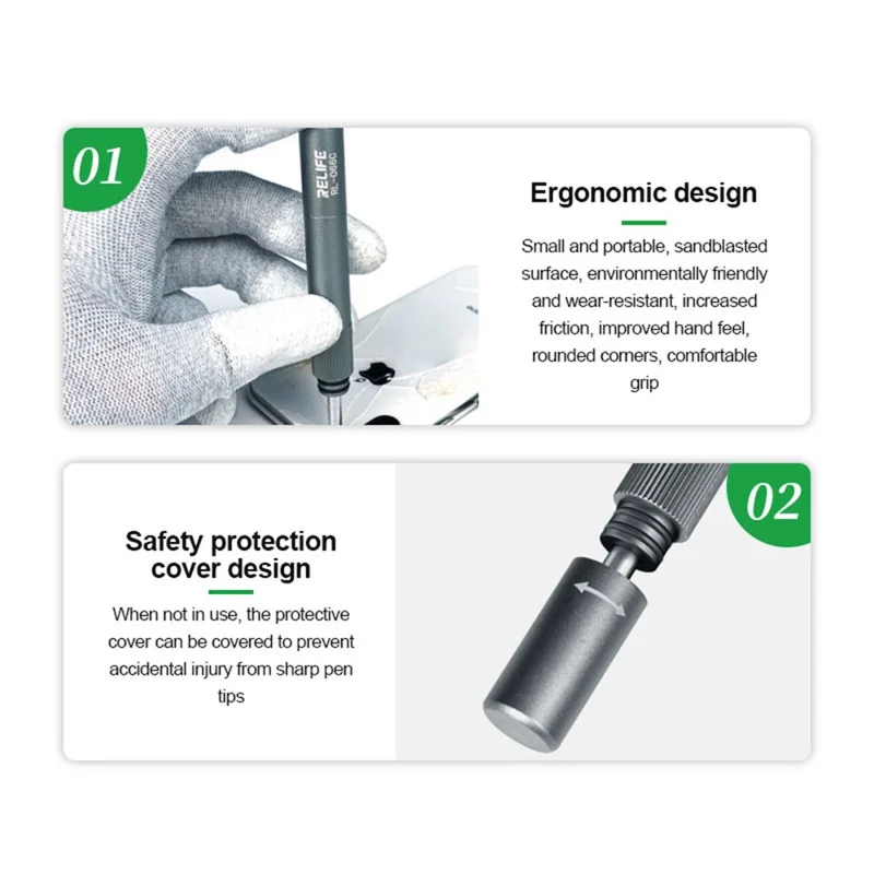 RELIFE RL-066C For Mobile Phone Glass Back Cover Removal Tool Adjustable Tungsten Steel Blasting Pen