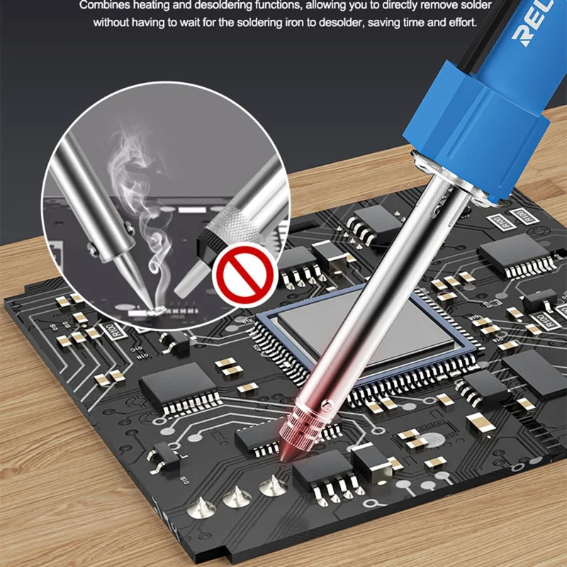 RELIFE TO5 Electric Solder Sucker Desoldering Tool for Solder Joint Removal and Component Replacement