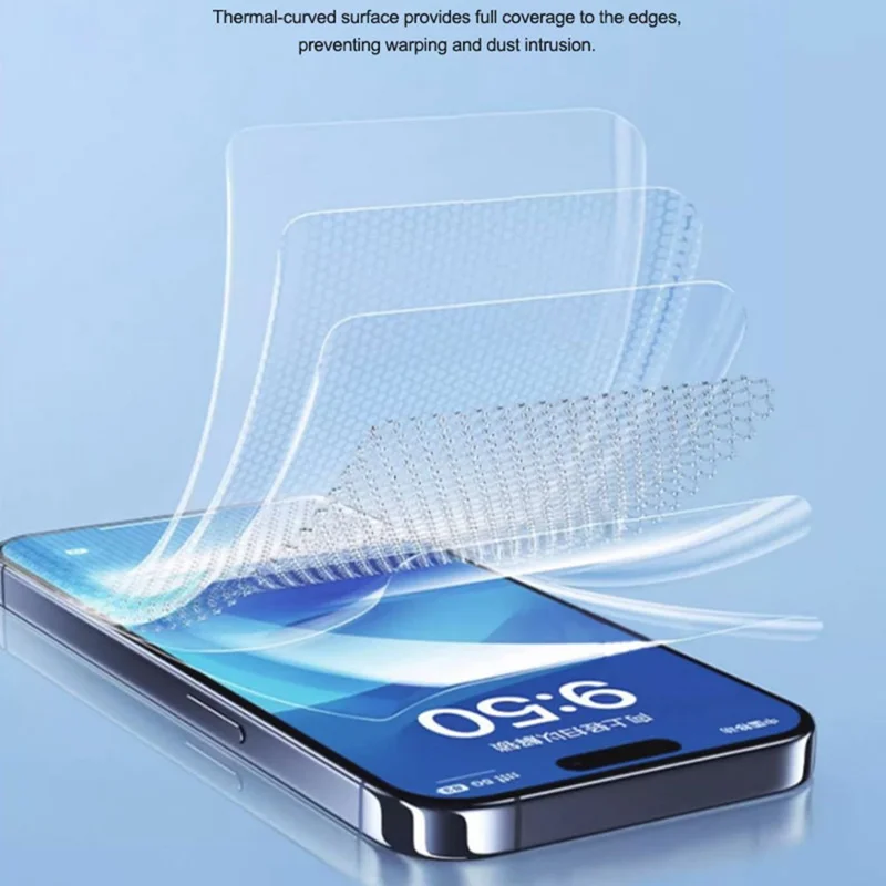 SUNSHINE SS-TP350 50 قطعة من فيلم الهيدروجيل عالي الوضوح، واقي شاشة شفاف فائق ومقاوم للانفجار ومقاوم للخدوش