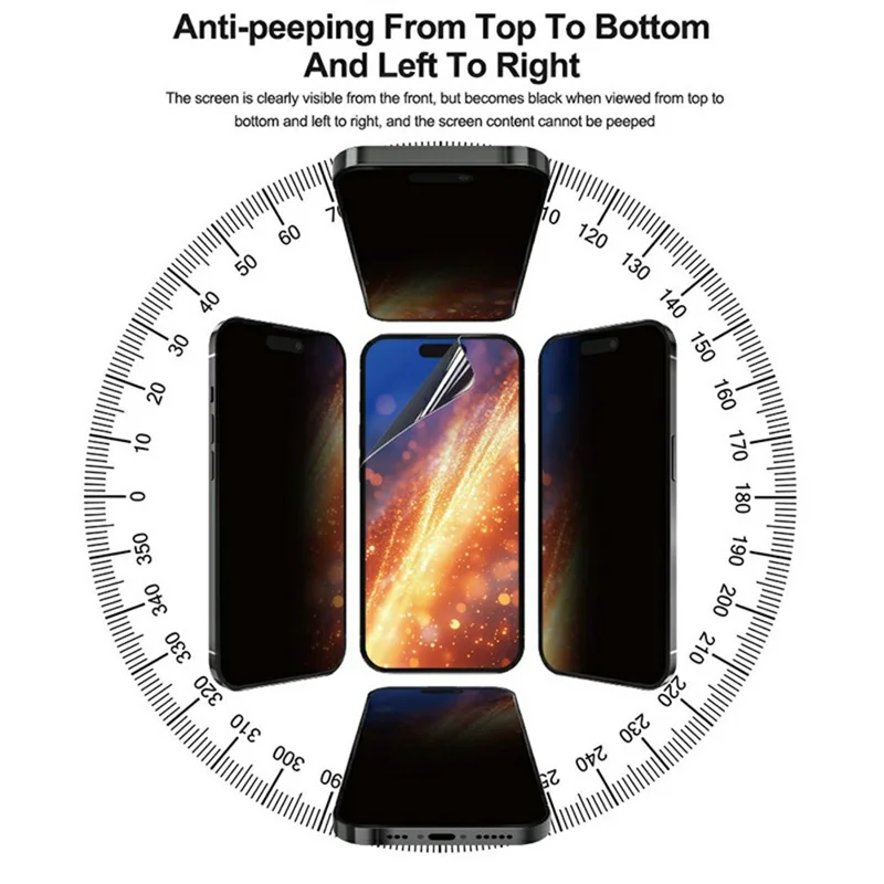 SUNSHINE SS-075AS 25 PCS 360° Anti-Peep Hydrogel Film Nano-Level Scratch Resistant Screen Protector