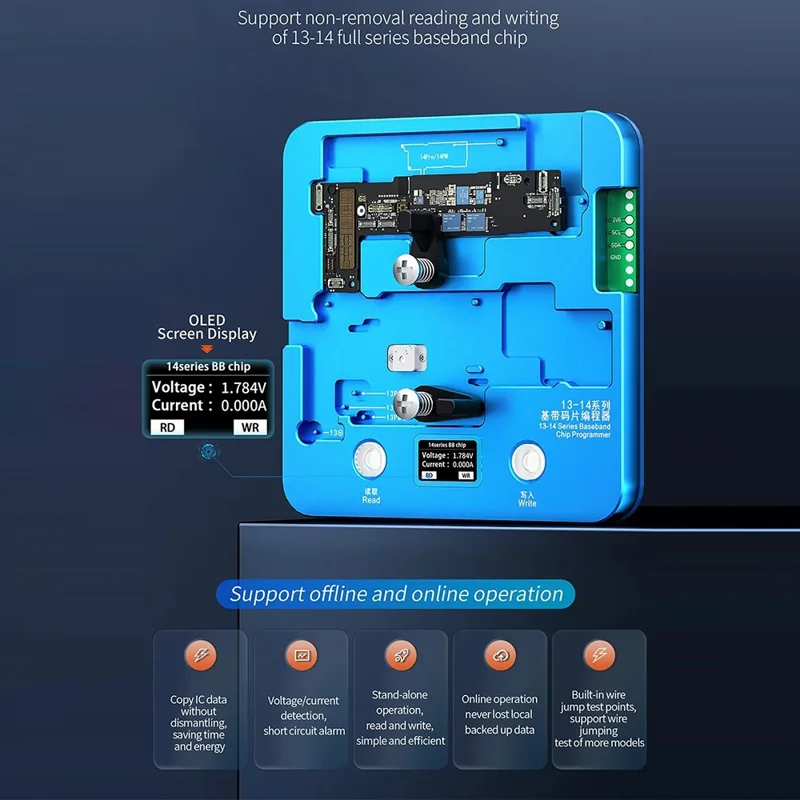 JC For iPhone 14 Series / 13 Series Baseband Chip Programmer No Removal Read Write Repair Tool
