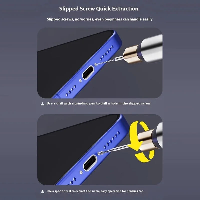مثقاب سبائك U8 المدرع لإزالة البراغي التالفة، طقم إزالة البراغي بسهولة قطعتين