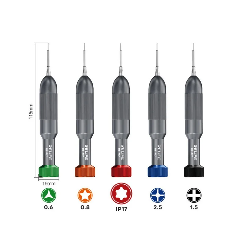 RELIFE RL-717 Rocket-Head Screwdriver För Android iPhone IP17-serien Precision Repair Tool Magnetisk Bitficka - Triangel 0,6