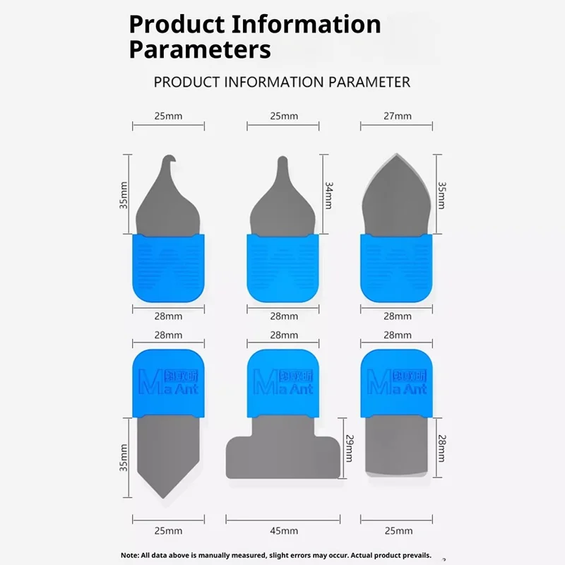 MAANT MY-118 6-in-1 Phone Screen Removal Tool Kit Curved Display Disassembly Set Multi-Angle Blades