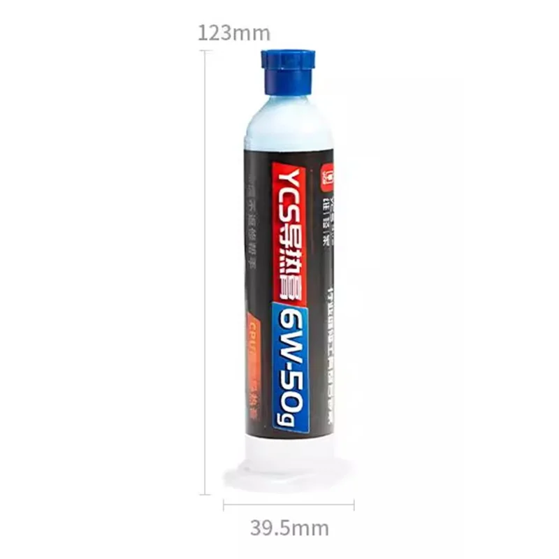 YCS Pasta Termica 50g Per Dissipazione Del Calore Ad Alta Prestazione Del CPU Soluzione Di Surriscaldamento - Blu 6W