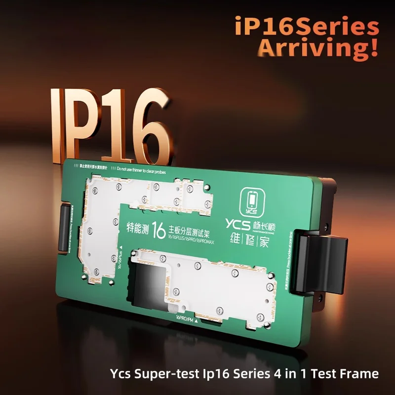 YCS moderkorts testutrustning med fjäderpropp av berylliumkoppar för iPhone 16 / 16 Plus / 16 Pro / 16 Pro Max