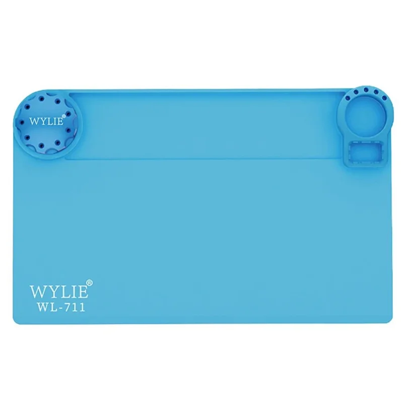 WYLIE WL-711 Heat Insulation Silicone Work Mat 450 x 280mm for Phone Screen Motherboard Repair Tools - Blue