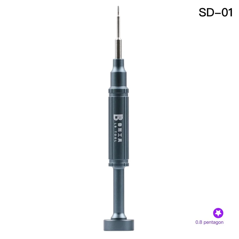 LB TOOL SD-01 S2 Alloy Steel Screwdriver Aluminum Handle Screwdriver for Mobile Phone Repair - 0.8 Pentalobe