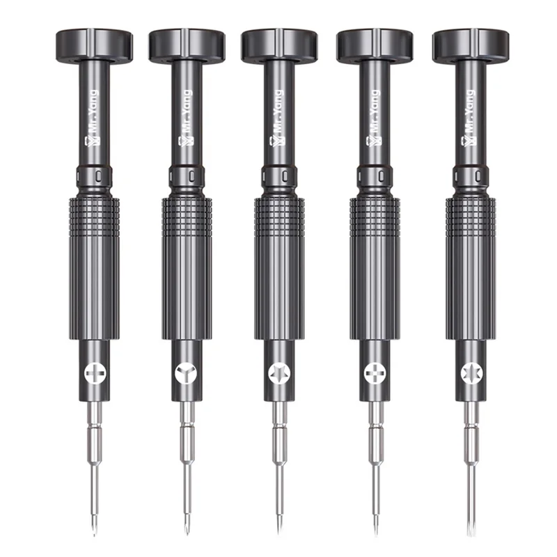 طقم مفك براغي دقيق MY-L01T مكون من 5 قطع، أداة تفكيك دقيقة بمقبض مقاوم للانزلاق، مفكات براغي من السبائك