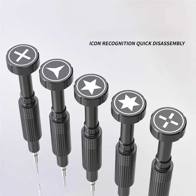 طقم مفك براغي دقيق MY-L01T مكون من 5 قطع، أداة تفكيك دقيقة بمقبض مقاوم للانزلاق، مفكات براغي من السبائك