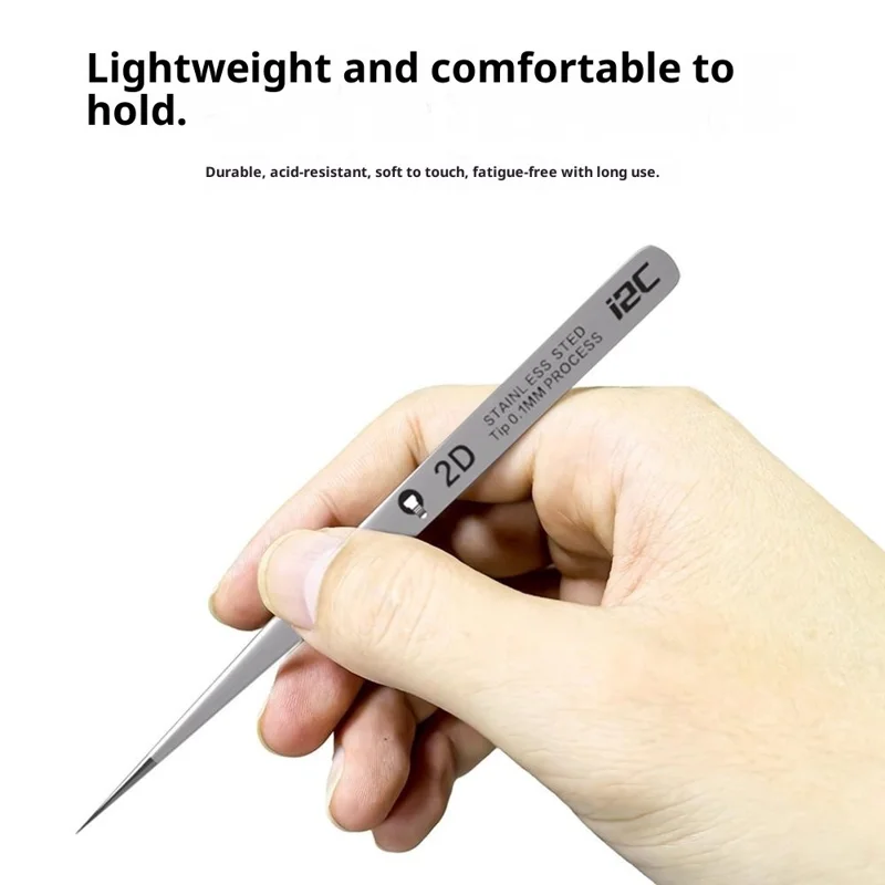 I2C 3D Super Alloy Tweezers for Mobile Phone Repair High Precision Jumper Wire Tweezers - NS-01 Standard Type