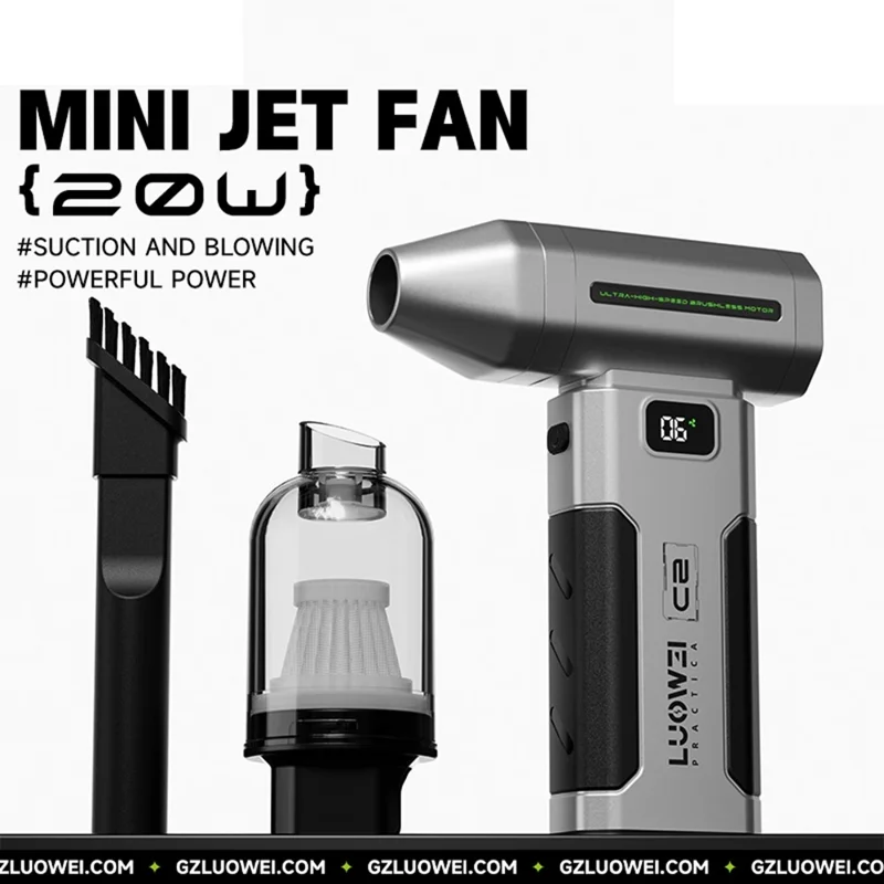 LUOWEI LW-C2 Mini Jet Fan Portable Handheld Air Blower for Electronics Repairing Dust Cleaning