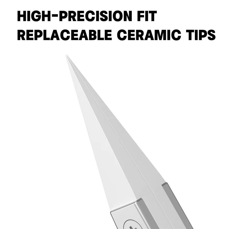 Pinzette Ceramiche Isolanti LUOWEI per Riparazione Schede Circuiti - Punta Curva IS-60