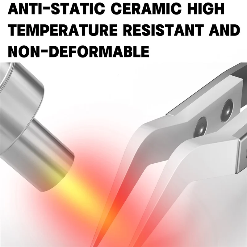 Pinzette Ceramiche Isolanti LUOWEI per Riparazione Schede Circuiti - Punta Curva IS-60